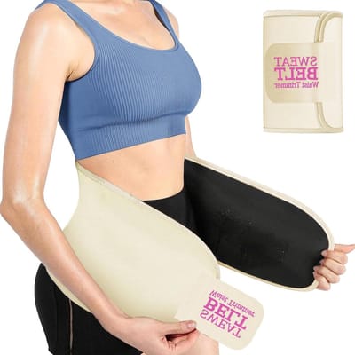 Taille Trainer - Zweetband Buik - Workout Ondersteuning - Neopreen Materiaal - Uniseks Volwassene - Zwart