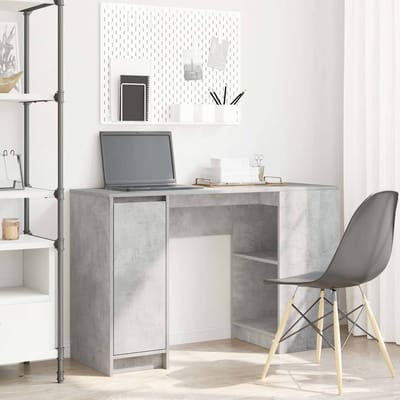 vidaXL - Bureau - 120x42x76 - cm - spaanplaat - betongrijs