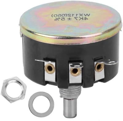 Draad Potentiometer - Variabele Weerstand - Elektronica Aanpassen - Enkele Cirkel - 4.7K Ohm 5W - null