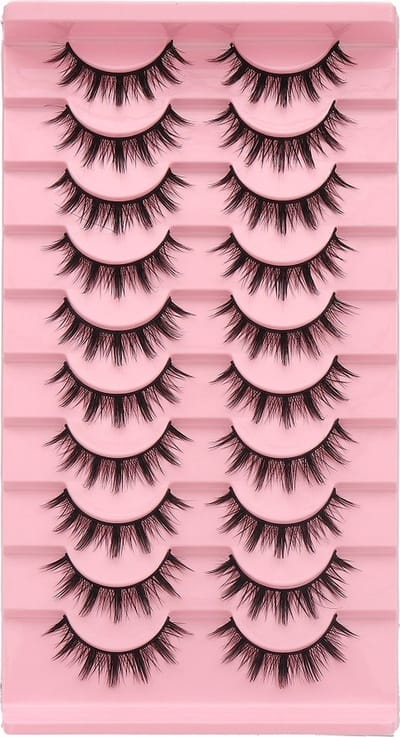 10 paar Nepwimpers - set valse wimpers - driedimensionaal effect - nieuwste mode - 15 mm extra lang