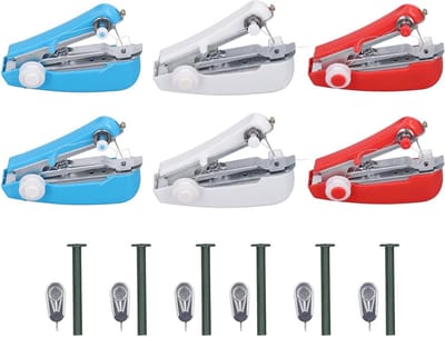 Mini Naaimachines - Handmatige Naaimachine - Kleding Repareren - Roestvrij Staal - 6 Stuks - Kleurrijk