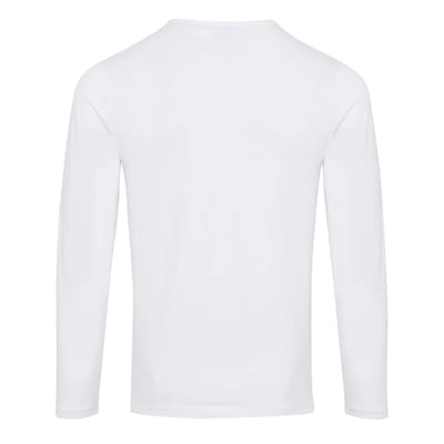 Premier Heren Long John met opgerolde mouwen T-Shirt (Wit)