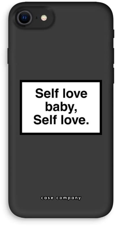 Case Company® - Hoesje geschikt voor iPhone SE 2020 hoesje - Self love - Biologisch Afbreekbaar Telefoonhoesje - Bescherming alle Kanten en Schermrand