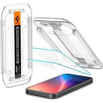 Spigen Screen Protector Geschikt voor Google Pixel 9a - EZ Fit GLAS.tR - 9H Tempered Glass - Case Friendly - Gemakkelijke Installatie - 2-Pack