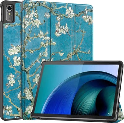 Hoesje - Geschikt voor Lenovo Tab M10 5G - Dun & Stevig - Hardcover Book Case - Trifold Bookcase Hoes - Hard Cover - Tablethoes - Bloesem