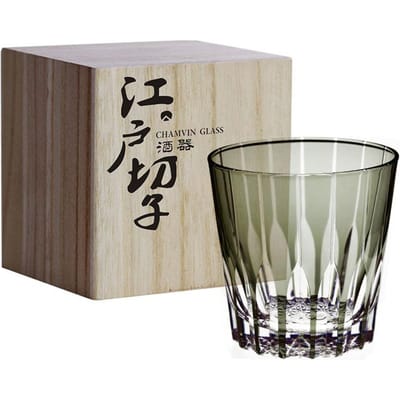 Japan Edo Kiriko Kristal Old Fashioned Glas Topniveau Kagami Asterisme Gravering Whisky Snifter Brandy Tumbler Sterrenburst Wijnglas 300ml beige