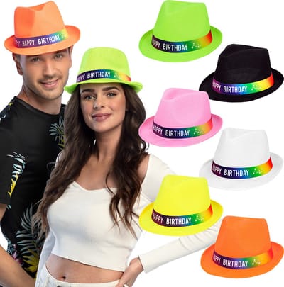 Boland - Hoed Funky 'Happy birthday' - 59 - Volwassenen - Unisex -