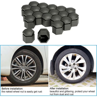 Eén set van 20 stuks 17 mm wielmoerkap boutkap voor Vauxhall grijs