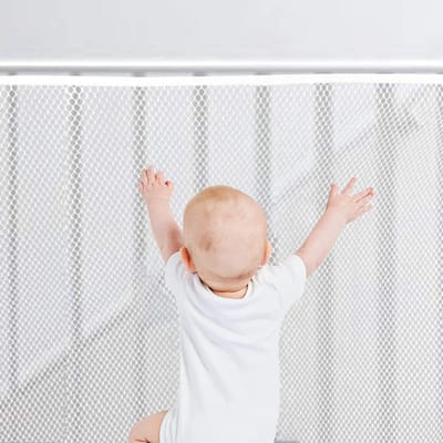 Beschermingsnet voor trap en balkon voor kinderen - veiligheidsnet met 2 x 78 cm - kindveiligheid.
