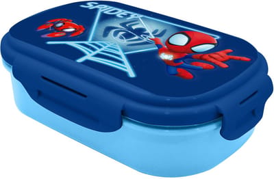 Marvel Spidey and His Amazing Friends Lunchbox met Bestek – 21x14x6 cm – Blauw – Broodtrommel voor Kinderen