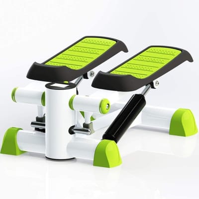 Fitness Stepper - Trainingsapparaat Twister - Thuisconditie Opbouwen - Hydraulisch Systeem - 120KG Max - Groen