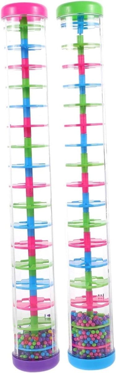 Regenstok Shaker - Muzikaal Instrument - Vroege Muziekeducatie - Innovatieve Spiraalgeluid - 40 cm - Diverse Kleuren