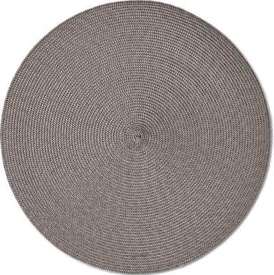 Zeller Diner placemats rond - mokka bruin - geweven - Dia 38 cm - Tafel - Borden onderleggers