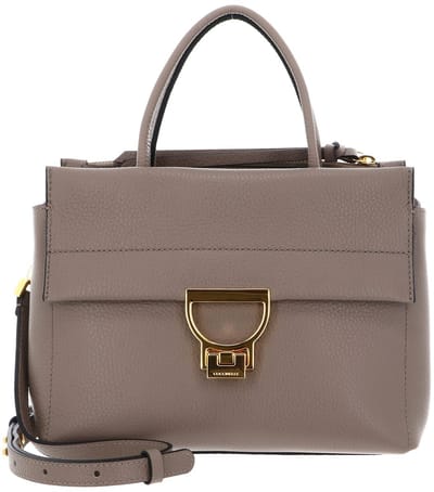 COCCINELLE Leren handtas schoudertas Arlettis Handbag Grained Leather Warm Taupe