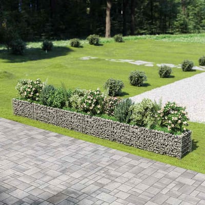 vidaXL - Gabion - plantenbak - verhoogd - 540x50x50 - cm - gegalvaniseerd - staal