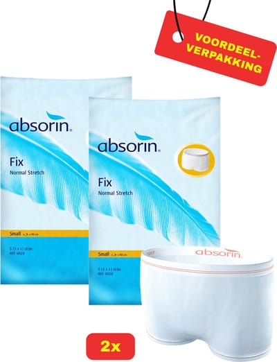 2x Absorin Fix Normal Stretch Maat S - 2x 5 stuks - Voordeelverpakking!