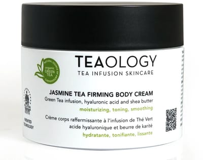 Teaology Jasmine Tea Firming Body Cream 260 ml – Verstevigende & Intens Hydraterende Bodycrème Met Groene Thee, Hyaluronzuur & Shea Butter – Anti-Age Lichaamsverzorging Voor Een Zachte En Stevigere Huid – Luxe Body Cream