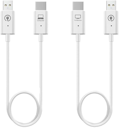 Draadloze HDMI Zender en Ontvanger - 1080P - 50 meter bereik - 5GHz - voor PC, Camera en Projector - wit
