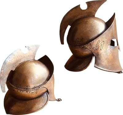 Spartaanse Helm - Koning Leonidas - Kostuum Accessoire - Antiek Uiterlijk - 8X9X26 inch - Antiek