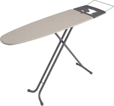 Strijkstation tafel in grijs en beige, metaal, 41 x 1 x 120 cm