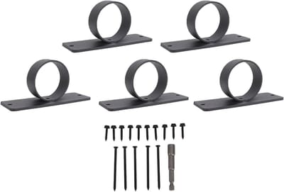 Decoratieve touwhouder - Henneptouw beugel - Terras afzetten - Roestvrij staal constructie - 2 inch dik - Zwart