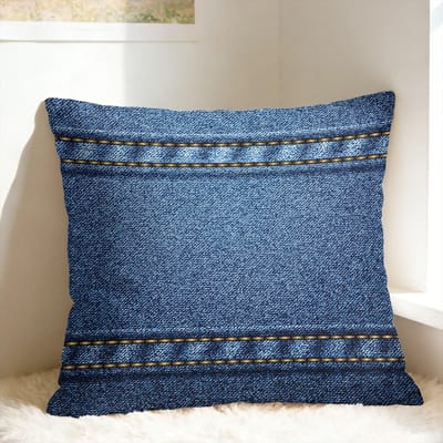 Foto Van Oude Jeans Kussensloop Vierkante Kussenhoes Grappige Kussenhoes Voor Woonkamer Bank 40x40cm
