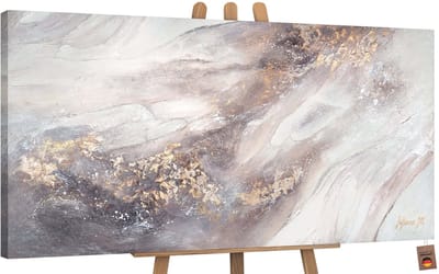 Canvas schilderij groot handgeschilderd ontspanning abstract rustgevend – YS-Art Gallery – Rustgevende wanddecoratie voor woonkamer – Modern schilderij voor slaapkamer en badkamer