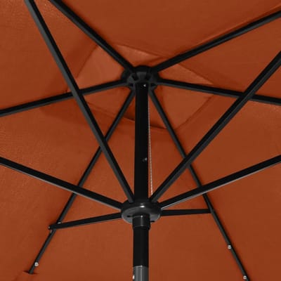 Zweefparasol Depauwonen Ø350 cm – Grote Tuinparasol met Zwengel, UPF 50+ UV-bescherming, Winddicht, Waterafstotend, Kantelbaar – Balkon, Terras, Tuin, Zwembad – Zonder Standaard – Afmetingen op aan...