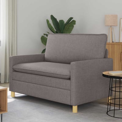 vidaXL - Bank - Taupe - 126 - x - 81 - x - 87,5 - cm - Stof
