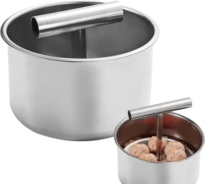 Gehaktbal Maker - Vleesbal Pers - Snel Gehaktballen Maken - Roestvrij Staal - 6 of 12 Ballen - Meerkleurig