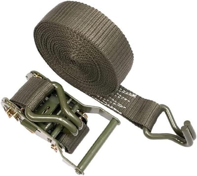 Spanbanden Set - Rateltouw Sjorbanden - Vervoer Vastzetten - Versterkte Stalen Haken - 5000kg 4 Meter - Geel