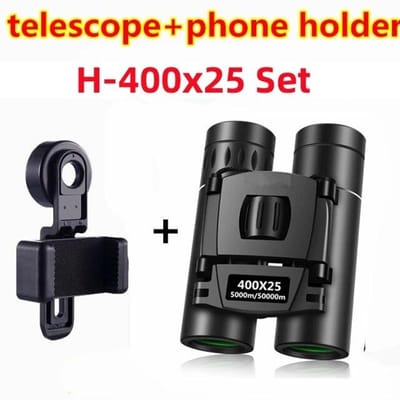 900X25 50000m Zoomtelescoop Professionele BAK4 HD Krachtige verrekijker Lange afstand Draagbare monoculaire of camping Toerisme Buiten H--400x25 set