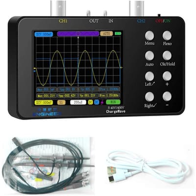 Compacte draagbare digitale oscilloscoop 50M bemonsteringsfrequentie 10M analoge bandbreedte Handheld stroom 2pcs high voltage probes veelkleurig