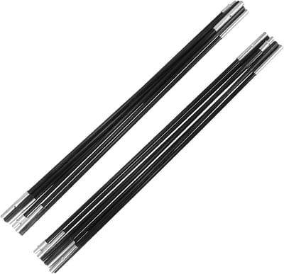 Tentstokken Set - Stokken Tarp - Kamperen Buiten - 7 Delig Ontwerp - 55cm Lengte - Zwart