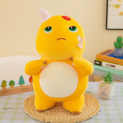 Kawaii Nai Long Pluche Kussen Nailong Speelgoed Zacht Bankbed Kussen Anime Dierlijke Dinosaurus Knuffelpop Zachte Pluche Beestjes Meisjes Kerstcadeau 26cm geel