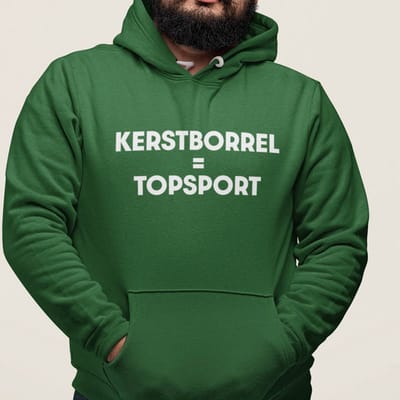 Foute Kerst Hoodie Groen Kerstborrel = Topsport XS - Uniseks Pasvorm - Kerstkleding Voor Dames & Heren
