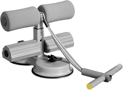 Buikspier Trainer - Fitnessapparaat Zitten - Kracht Opbouwen - Krachtige Zuignappen - ca. 27 cm - Grijs