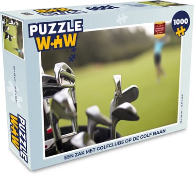 Puzzel Een zak met golfclubs op de golf baan - Legpuzzel - Puzzel 1000 stukjes volwassenen