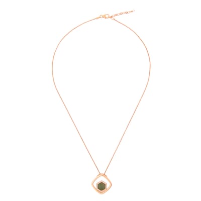 Orphelia ZH-7372 - Hanger zeshoek + ketting - Zilver 925 Rosé - Zirkonia / Parelmoer - 45 cm