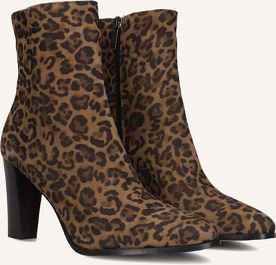 Notre-V 97436 Enkellaarsjes - Enkelboots met rits - Dames - Bruin - Maat 37