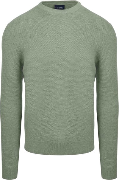 Suitable Trui Structuur Groen - Maat XXL - Heren - Sweater
