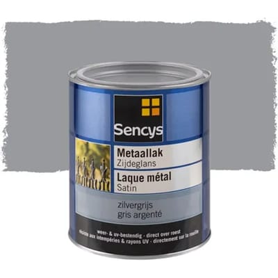 Sencys Metaallak Zijdeglans Zilvergrijs 750ml