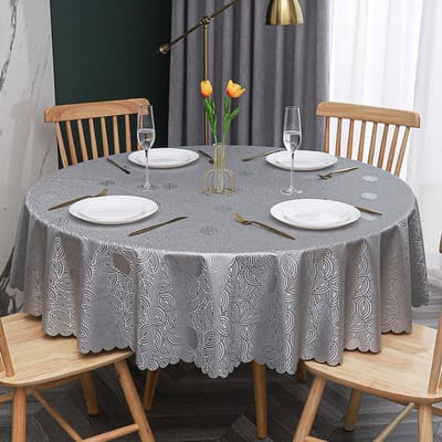 Waterdicht Rond PVC Tafelkleed Vlekbestendig Buiten Keuken Eettafelhoes Duurzaam Gemakkelijk Schoon te Maken Round diameter 120cm