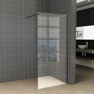 Wiesbaden Slim - Inloopdouche / Douchewand - 140x200 - Helder Glas - Antikalk - 8mm Veiligheidsglas - Excl. Stabilisatiestang en Profielset