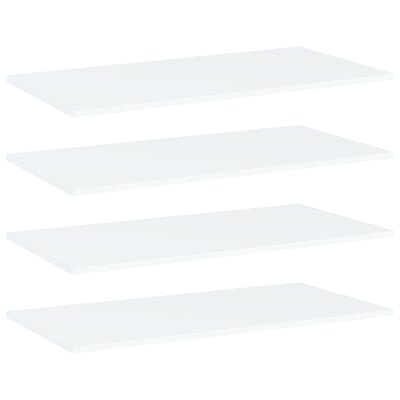 vidaXL - Wandschappen - 4 - st - 80x40x1,5 - cm - bewerkt - hout - wit