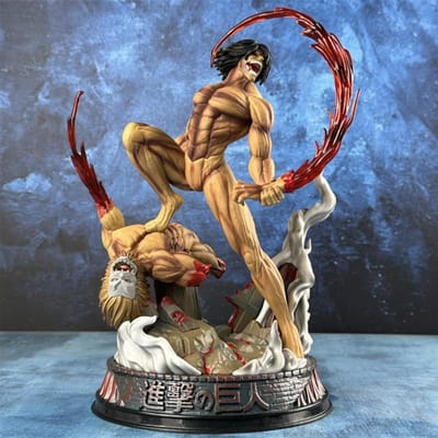 29cm/11.4inch Eren Jaeger Model Manga Attack On Titan Anime Figuren Jaeger Pvc Model Standbeeld Poppetje Verzameling Decoratie Speelgoed Cadeau brown