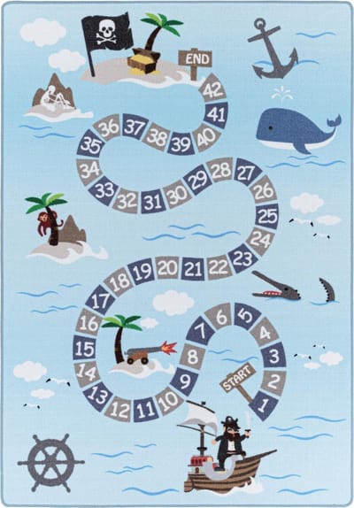 Vrolijk kinderkamer vloerkleed Play - Pirate - 140x200 cm