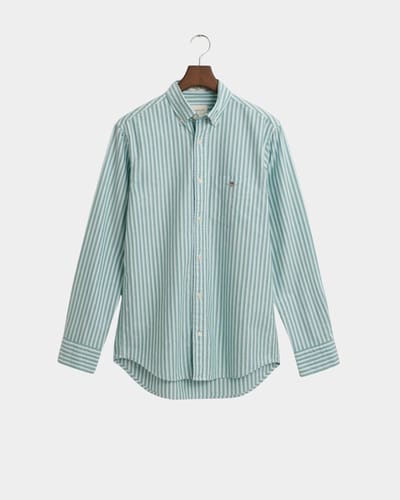 Gant Casual hemd lange mouw Groen REG CLASSIC OXFORD STRIPE SHI 3250028/322