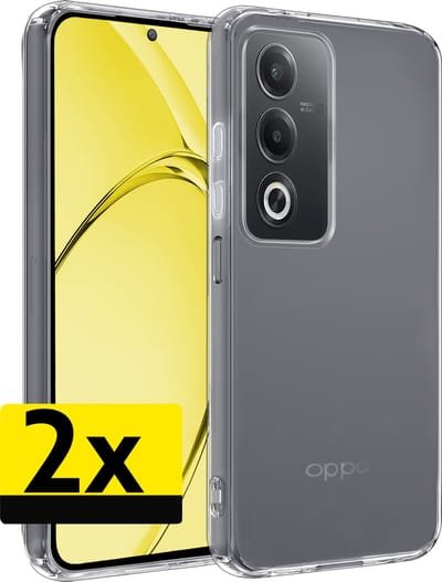 Hoesje - 2 Stuks - Geschikt voor OPPO A80 - Sterk & Shockproof - Case Siliconen - Back Cover - Telefoon Hoes - Telefoonhoesjes - Transparant