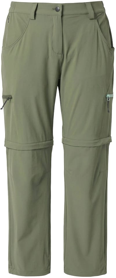 Ulla Popken - Dames - Handige broek afneembare pijpen muggenbescherming ritszak - Olijfgroen - Maat 42